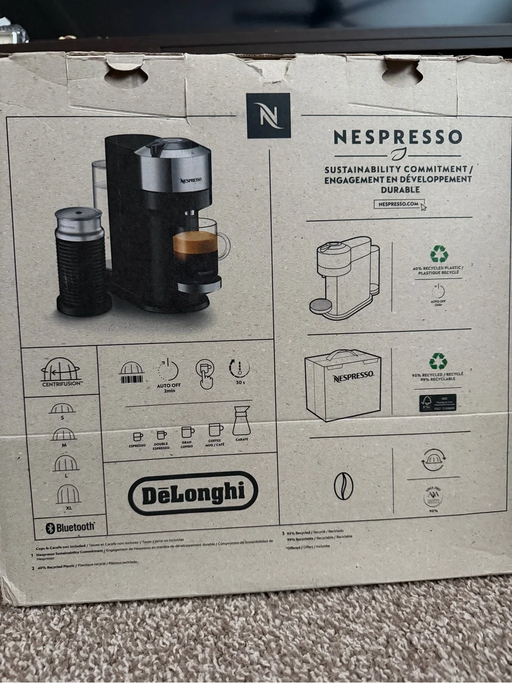 Nespresso box packaging